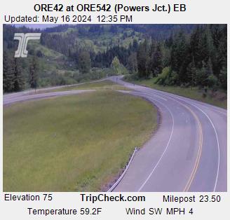 Traffic Cam ORE42 at ORE542 (Powers Jct.) EB